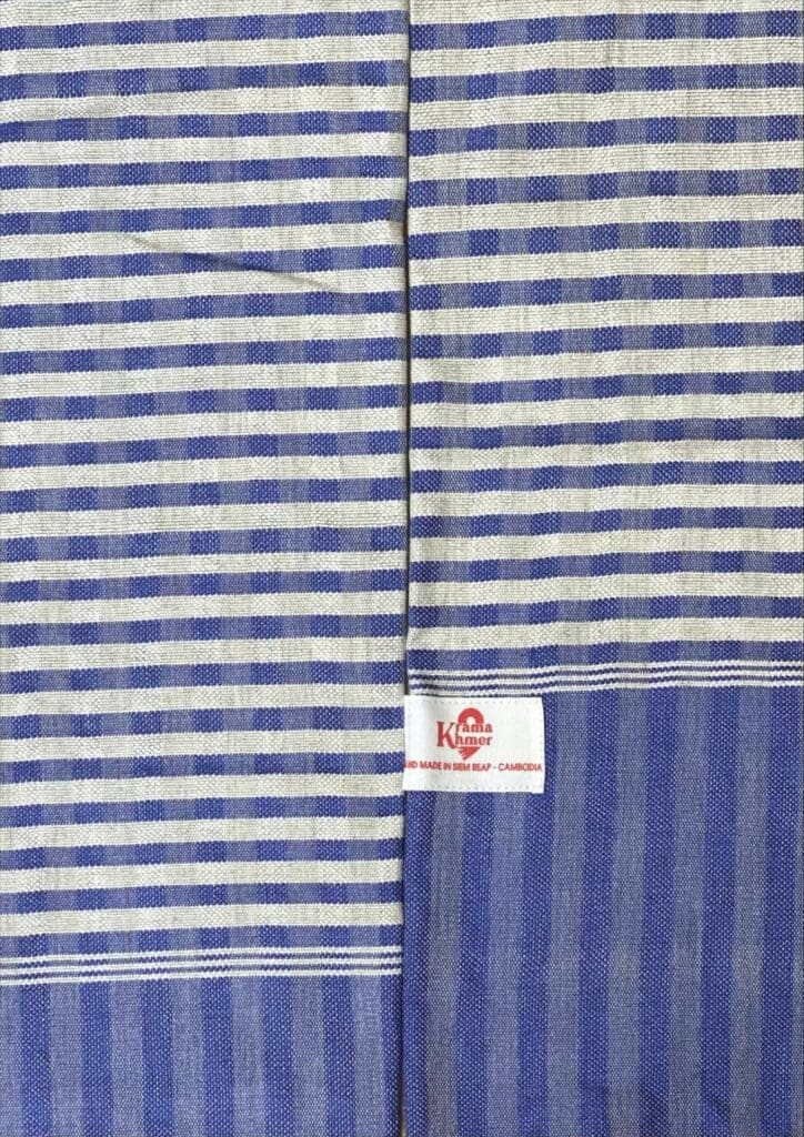 Cambodian krama scarf KHEEW blue